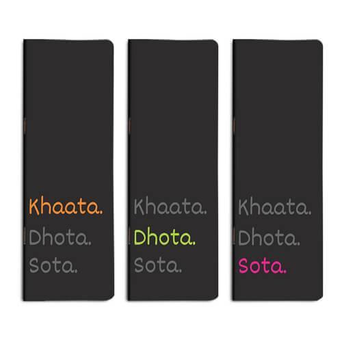 Khaata Dhota Sota Slimbook- Set of 3 - morecurry