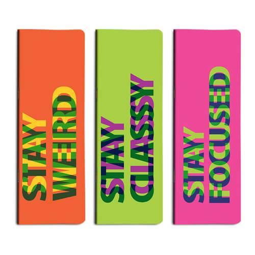 Stay Focused-Classy-Weird Slimbook-Set of 3 - morecurry